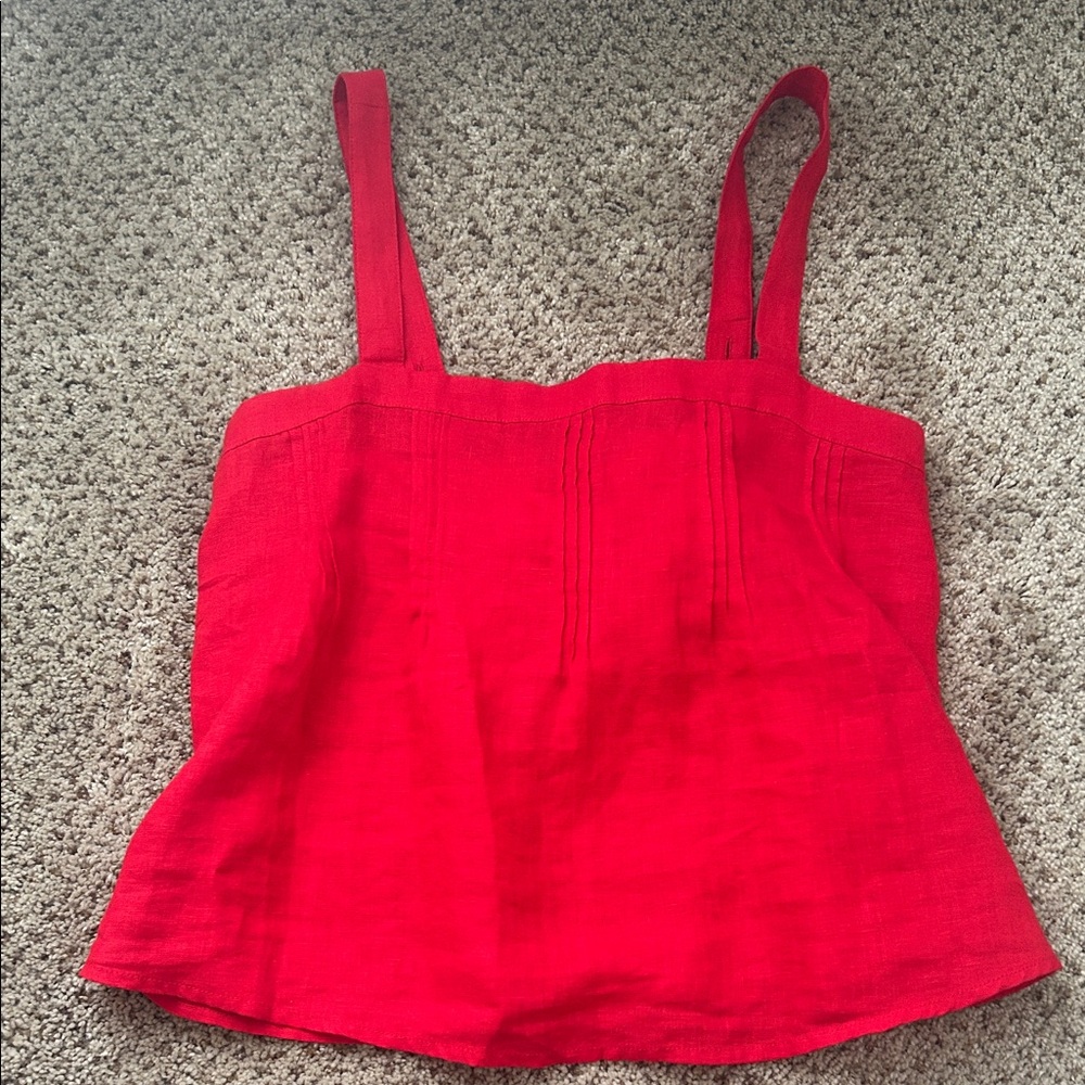 J Crew Bow Back Linen Top